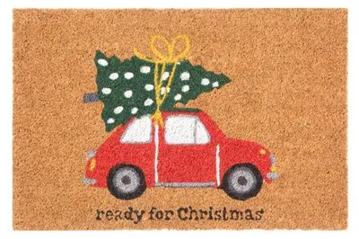 Image de Excelsa Paillasson Ready For Christmas Noix de coco 60Xh1,5X40 Cm Multicolore