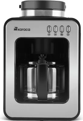Obrázok produktu pre Filtračný kávovar Karaca Cafree so zabudovaným mlynčekom na kávu, 0,5 l, 600 W, Inox