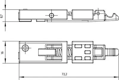 Image de Arrêt mécanique GEZE pour bras à coulisse Boxer 12 mm - 129145