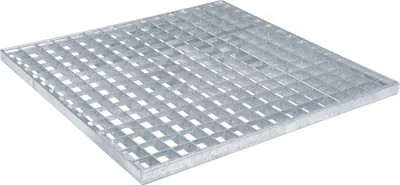 Image de vidaXL Grille argent 50 x 50 x 2 cm Acier galvanisé à chaud