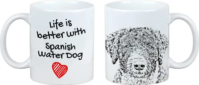 Immagine prodotto di Cane da acqua spagnolo, cane turco andaluso, cane turco - Tazza con cane, tazza con immagine, regalo personalizzato del marchio Art-Dog