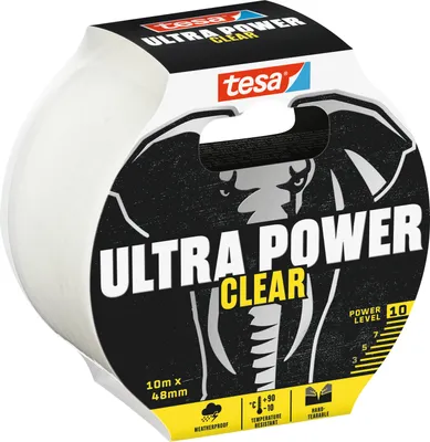 Produktbild von TESA Ultra Power, Transparent, Reparatur, Polypropylen (PP), Metall, PVC, rau, weich, 35 N/cm
