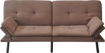 Produktbild von Schlafsofa Kato Braun, 178x77x77 cm, platzsparend, mit dekorativen Doppelnähten