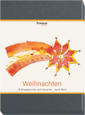 Produktbild von Weihnachts-Faltkarten 10 Stück, 5 Motive, B6 (12 x 17 cm) mit Umschlag