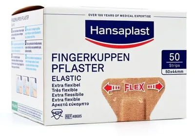 Obrázek produktu pro Hansaplast náplasti na konečky prstů Elastic extra flexible, 50 náplastí