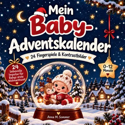 Produktbild von Adventskalender für Babys Mein Baby mit 24 Fingerspielen und 24 Kontrastbildern