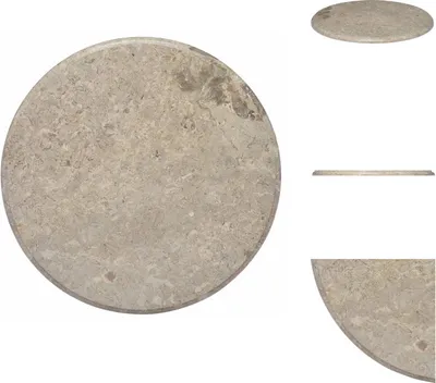 Immagine prodotto di vidaXL Piano da tavolo grigio Ø60x2,5 cm in marmo - Piani da tavolo