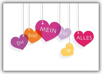 Produktbild von Herzige Liebeskarte für Romantiker: “Du bist mein Ein & Alles”‚