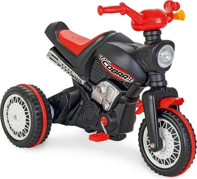 Produktbild von Pilsan Dreirad Cobra 07323 Motorrad-Design, Tröte am Lenker, Pedale, ab 3 Jahre schwarz