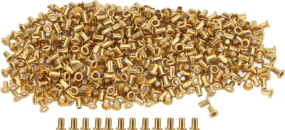 Immagine prodotto di 500 rivetti cavi con bordi arrotondati, ottima elasticità, ottone, abbigliamento, accessori per borse, 1,5 x 3 x 2,5 mm