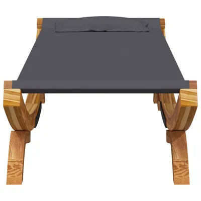 Produktbild von Möbel Sonnenliege HOMMIE - Gartenliege - Gartenmöbel - 100x188,5x44 cm Bugholz Massiv Anthrazit - 100x188,5x44 cm Top3091043