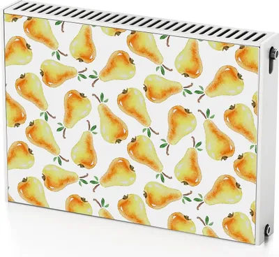 Produktbild von Birnen – Magnetische Heizkörperabdeckung – 80x60 cm – Magnet Heizkörperabdeckung – 3D Würfel – Heizkörperverkleidung – Magnetische Wandverkleidung – Wetterfest