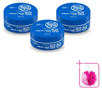 Immagine prodotto di 3 confezioni di cera modellante per capelli Red One Blue Aqua - Tenuta forte e lucentezza - 150 ml - Confezione  - 3 pezzi