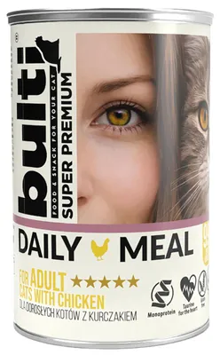 Obrázok produktu pre Krmivo pre mačky – Daily Meal – Daily Meal s kuracím mäsom – 400 g vlhké krmivo pre mačky