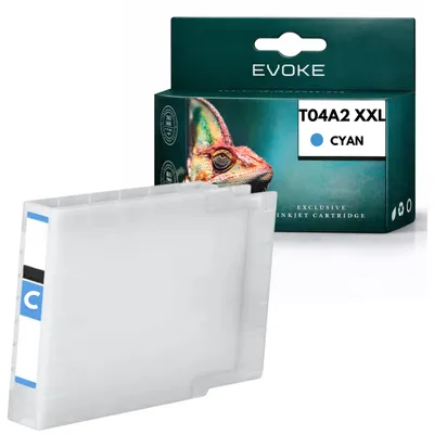 Productafbeelding van Compatibele cartridges voor de Epson-printer T04A2 T04AC, cyaan, 90 ml, compatibel met WF-C8190DW, WF-C8190DTWC en WF-C8190DTW