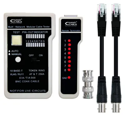 Productafbeelding van Professionele kabeltester voor RJ11/RJ12/RJ45 en coaxkabels