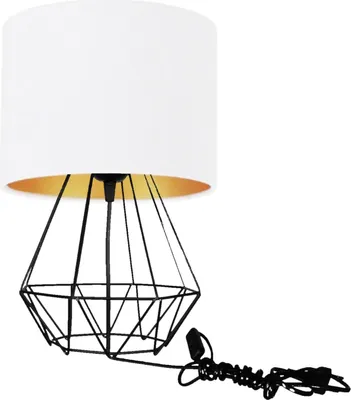 Produktbild von Moderne Lampe Schreibtischlampe Tischlampe Tischleuchte Nachttischlampe Leuchte Weiß-Gold aus Serie N230 (N230-N1-WG)