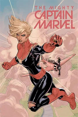 Zdjęcie produktu dla Pyramid International PP34416, Komiksy, Marvel, The Mighty Captain Marvel, Prostokąt, Wielobarwny, 61 x 91,5 cm