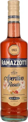 Image de Ramazzotti Aperitivo Rosato aux arômes d'hibiscus et de fleur d'oranger Milano Italie | 15 % vol | 0,7 l