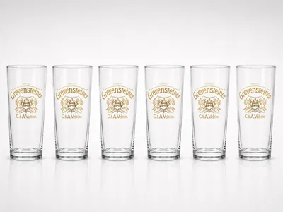 Produktbild von Grevensteiner Veltins Biergläser 0,2l - 6er Set Original Biergläser | Klassische Pintgläser aus Glas, KI-generiertes Bild