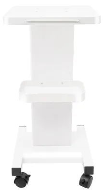 Image de Chariot de cosmétiques - Chariot de salon - Chariot de rangement en métal - 4 roulettes (2 avec frein) - Capacité de charge d'environ 60 kg - 35x70 cm - Blanc