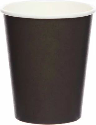 Image de Gobelets en papier noirs, 250ml, 6 pcs.