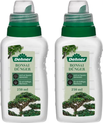 Produktbild von Dehner Bonsaidünger, hochwertiger Flüssigdünger, Dünger für Bonsai, NPK-Dünger, mit Spurennährstoffen, 2 x 250 ml (500 ml), für je ca. 50 l