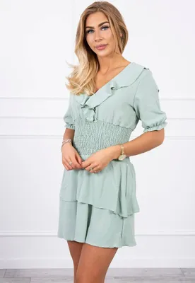 Productafbeelding van Kesi dames mini-jurk 68298, donkergroen, universeel