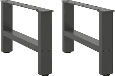 Zdjęcie produktu dla vidaXL Stolik kawowy nogi antracyt 2 szt. 50x(30-31) cm stal