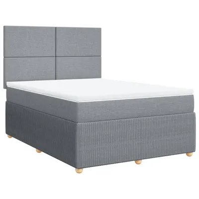 Produktbild von vidaXL Boxspringbett mit Matratze Hellgrau 160x200 cm Stoff