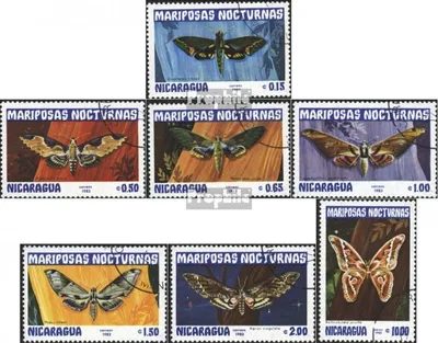Produktbild von Briefmarken Nicaragua 1983 Mi 2376-2382 (kompl.Ausg.) gestempelt Schmetterlinge