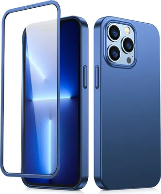 Obrázok produktu pre Joyroom 360 Full Case puzdro pre iPhone 13 Pro Max zadný a predný kryt + tvrdené sklo modré (JR-BP928 blue)