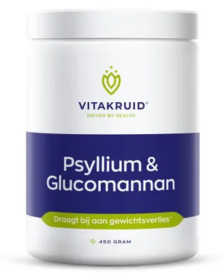 Produktbild von Vitakruid Psyllium 5000 mg & Glucomannan 1000 mg Ballaststoffe (450 g)
