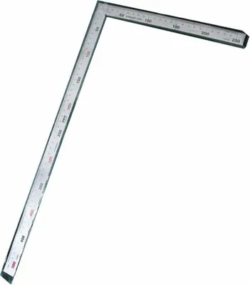 Produktbild von 500 mm Metalllineal Edelstahl quadratisch Messlineal L-Form Doppelwinkellineal für DIY handgefertigte Ledernähwerkzeuge 1St
