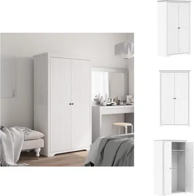 Image de vidaXL Armoire BODO blanc 101x52x176,5 cm Pin massif - Armoires