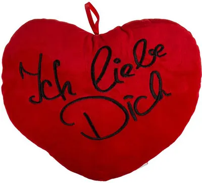 Produktbild von Kissen Plüsch Herz Ich liebe Dich
