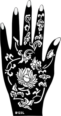 Produktbild von Henna Tattoo Schablone für die Linke Hand