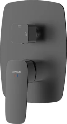 Produktbild von Avapax | Dusch- Und Badewannenarmatur - Gun Metal Matt - Zweifunktional - Messing - Kompaktrosette