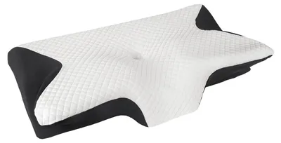 Image de Coussin de soutien cervical, forme ergonomique, mousse à mémoire de forme, NOIR
