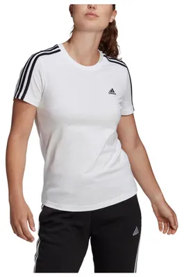 Zdjęcie produktu dla Koszulka damska Adidas Essentials Slim z 3 paskami i krótkim rękawem S
