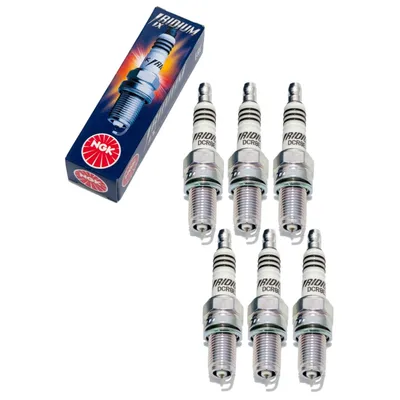 Produktbild von Zündkerzen Set NGK 6x DCR8EIX Iridium-Zündkerze entstört, 19,0mm Langgewinde Ø 12,0mm Hex 16,0mm, Elektrodenabstand 0,75mm, Wärmewert 8, 3606