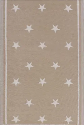 Obrázok produktu pre BELIANI Vonkajší koberec béžový syntetický materiál 120 x 180 cm so vzorom hviezd ekologický moderný štýl
