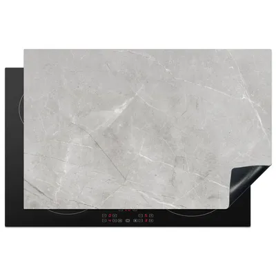 Produktbild von KitchenYeah© Herdabdeckplatte Grau - Beton - Industriell , 80x52cm, Küche Deko, Glaskeramikkochfeld Herdabdeckung, Abdeckplatte fùr Kochfeld