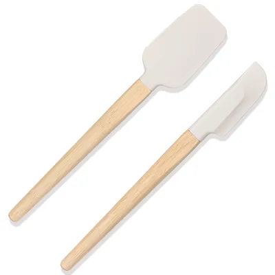 Produktbild von 2 Silikon-Pfannenwender mit Holzgriff