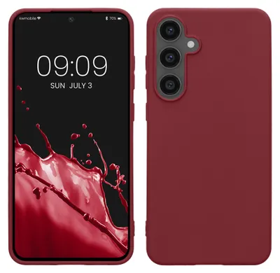 Produktbild von kwmobile Handyhülle für Samsung Galaxy S24 FE Hülle - TPU Case - Kabelloses Laden - Schutzhülle Cover in Bordeaux Violett