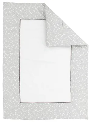Productafbeelding van babybay Krabbeldecke, 135x100 cm, wit/parelgrijs, sterren, wit