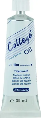 Produktbild von Schmincke 35ml College Öl Titanweiß ölfarbe 31 100 009
