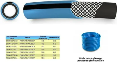 Image de Tuyau d'air comprimé fi = 6mm x 50m, bleu, professionnel