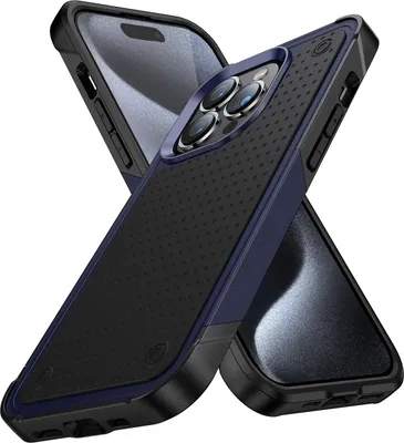 Two phone cases are shown in a diagonal composition against a white background.