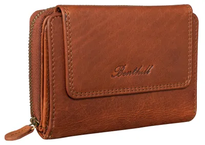 Produktbild von Benthill Damen Geldbörse Leder - Echt-Leder Portemonnaie RFID - Geldbeutel mit Kartenfächern & Münzfach